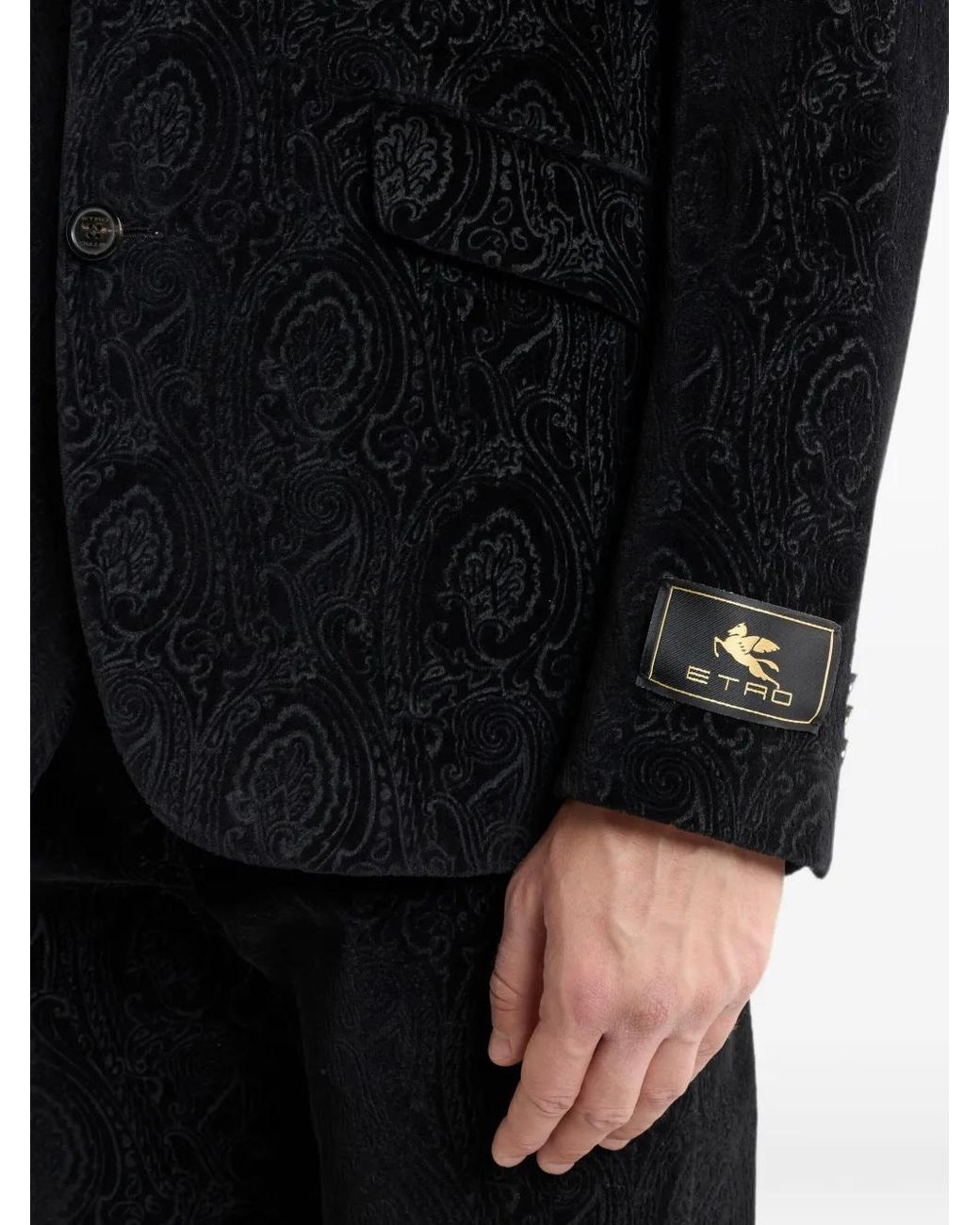 Etro Black Single-Breasted Jacket for men