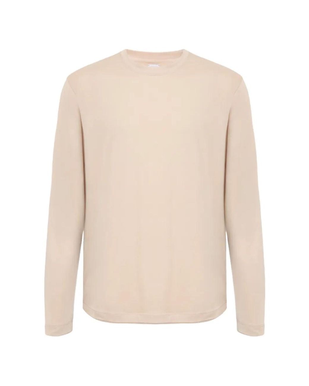 Eleventy White Long-Sleeve Crew-Neck T-Shirt for men