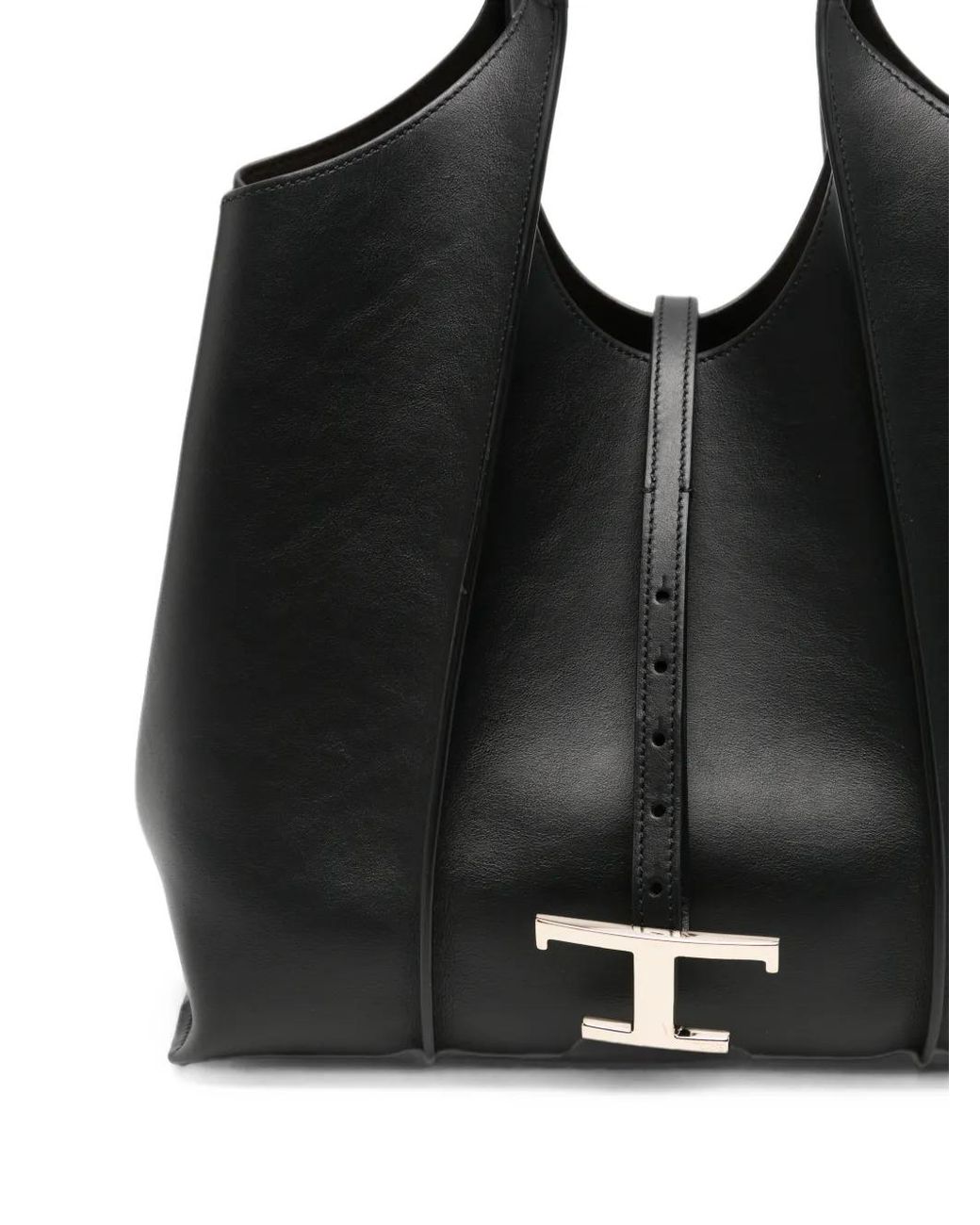 Tod's Black Sac Cabas T Timeless En Cuir