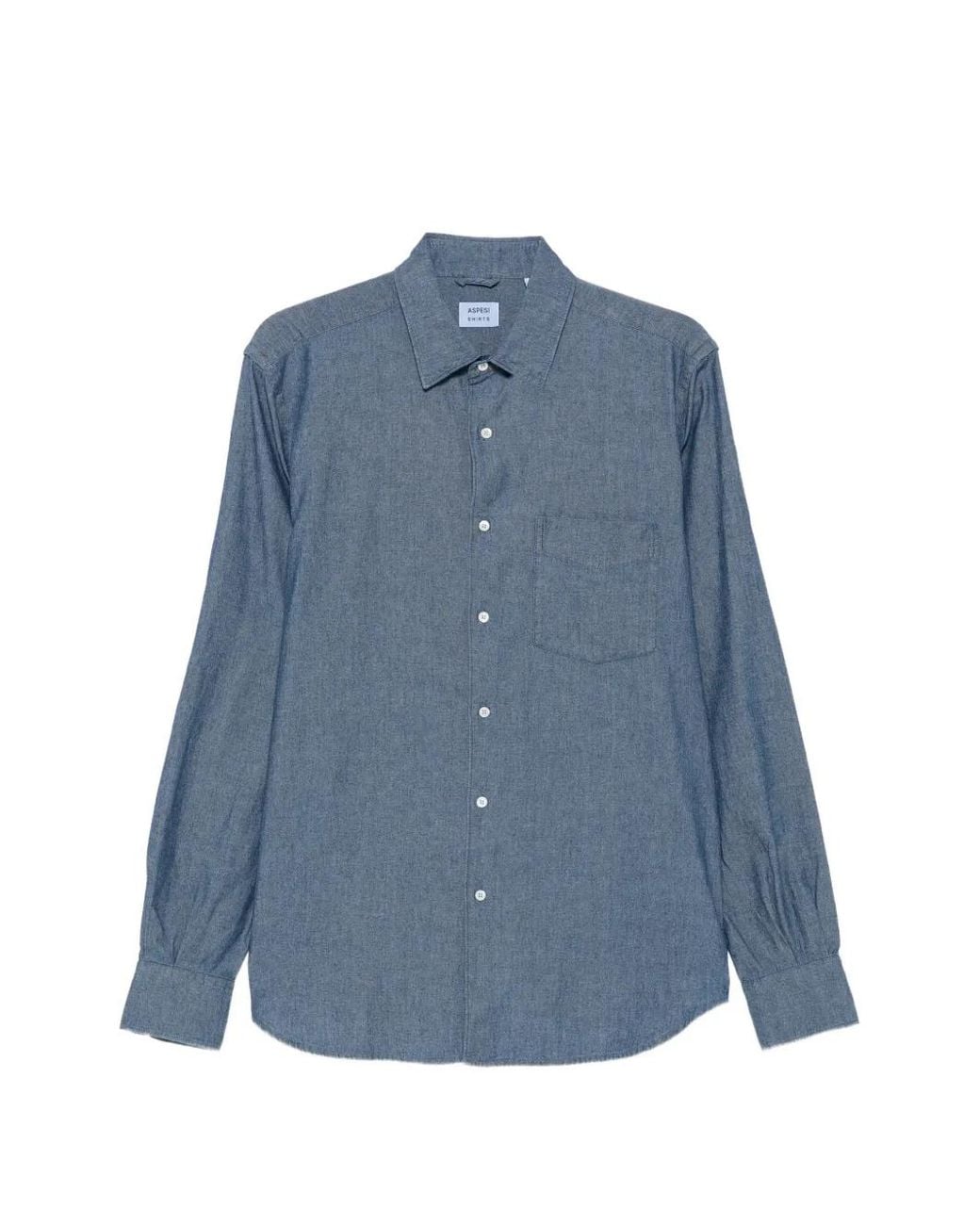Aspesi Blue Sedici Long-Sleeve Shirt for men