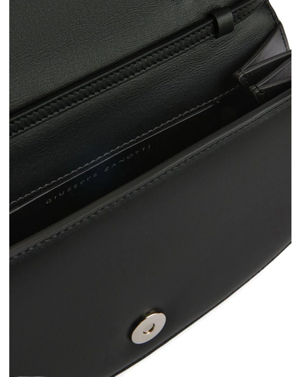 Giuseppe Zanotti Black Orbits Leather Clutch Bag