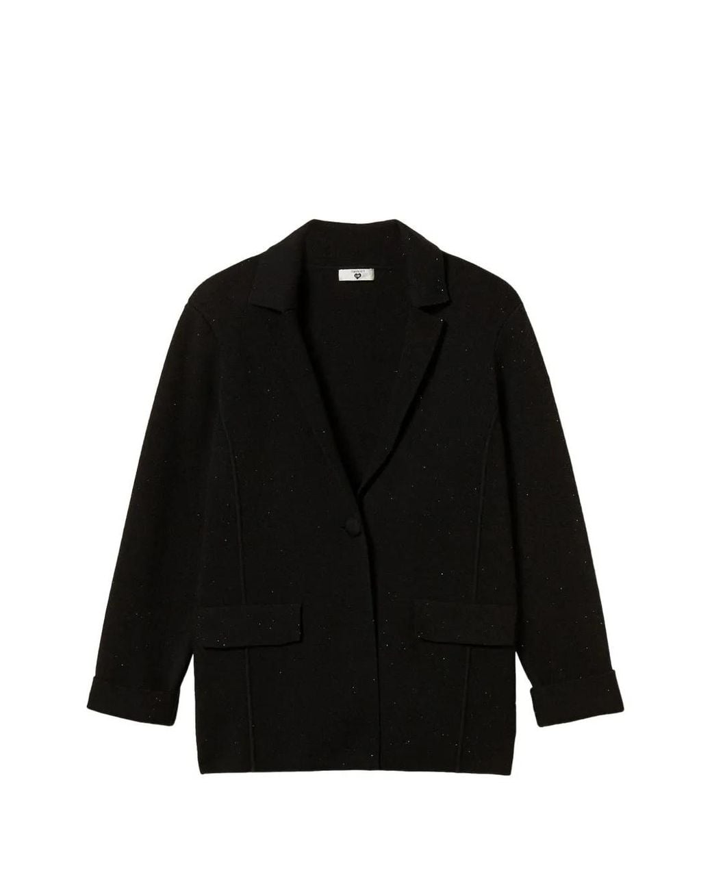 Twinset Black Knit Jacket With Sequins