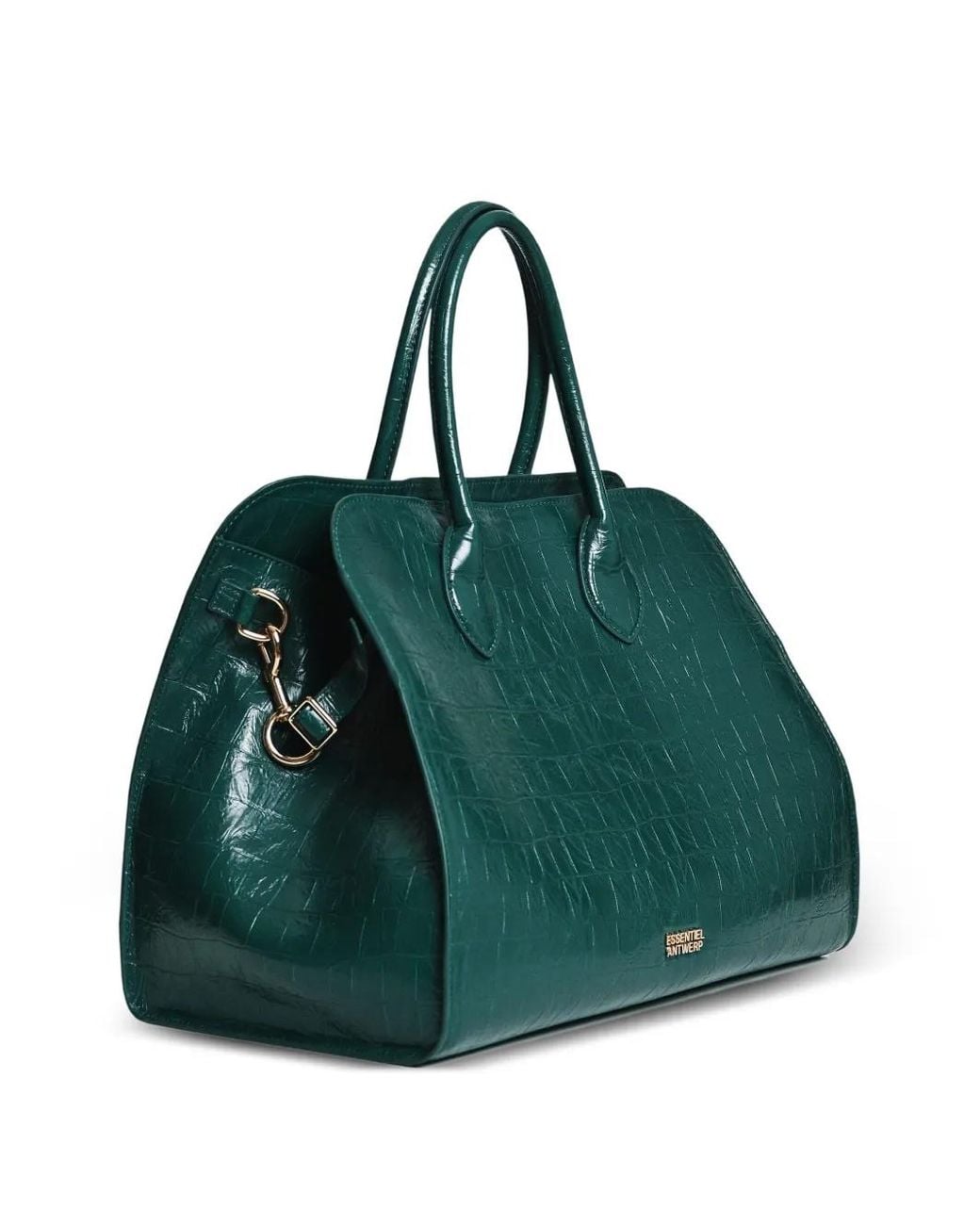 Essentiel Antwerp Green Katarina Croc-Effect Shoulder Bag