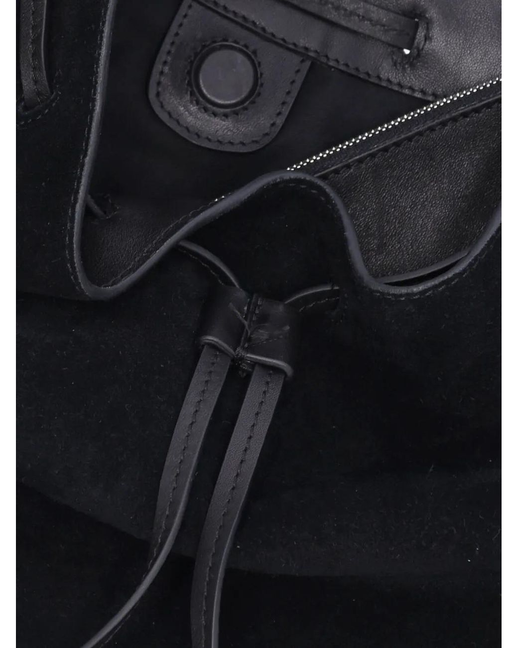 Isabel Marant Black Bolton Hobo Drawstring Shoulder Bag