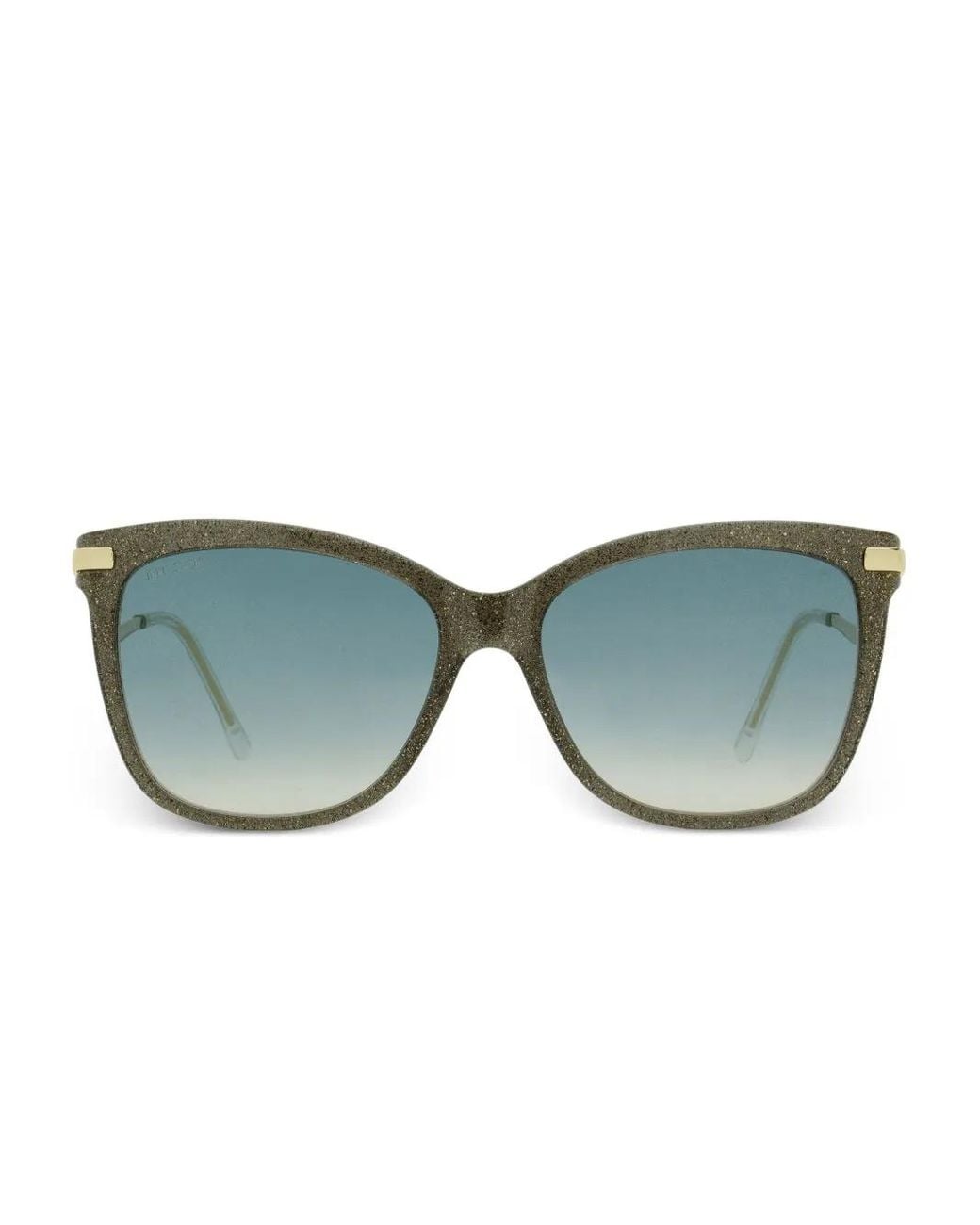 Jimmy Choo Gray Steff Glitter-Effect Sunglasses