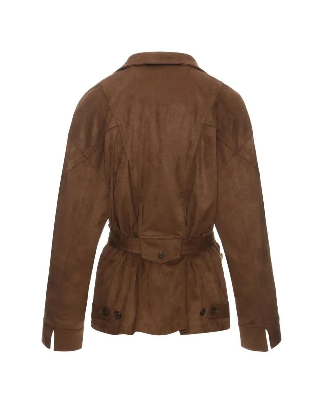 Urbancode Brown Belted Patch-Pockets Jacket