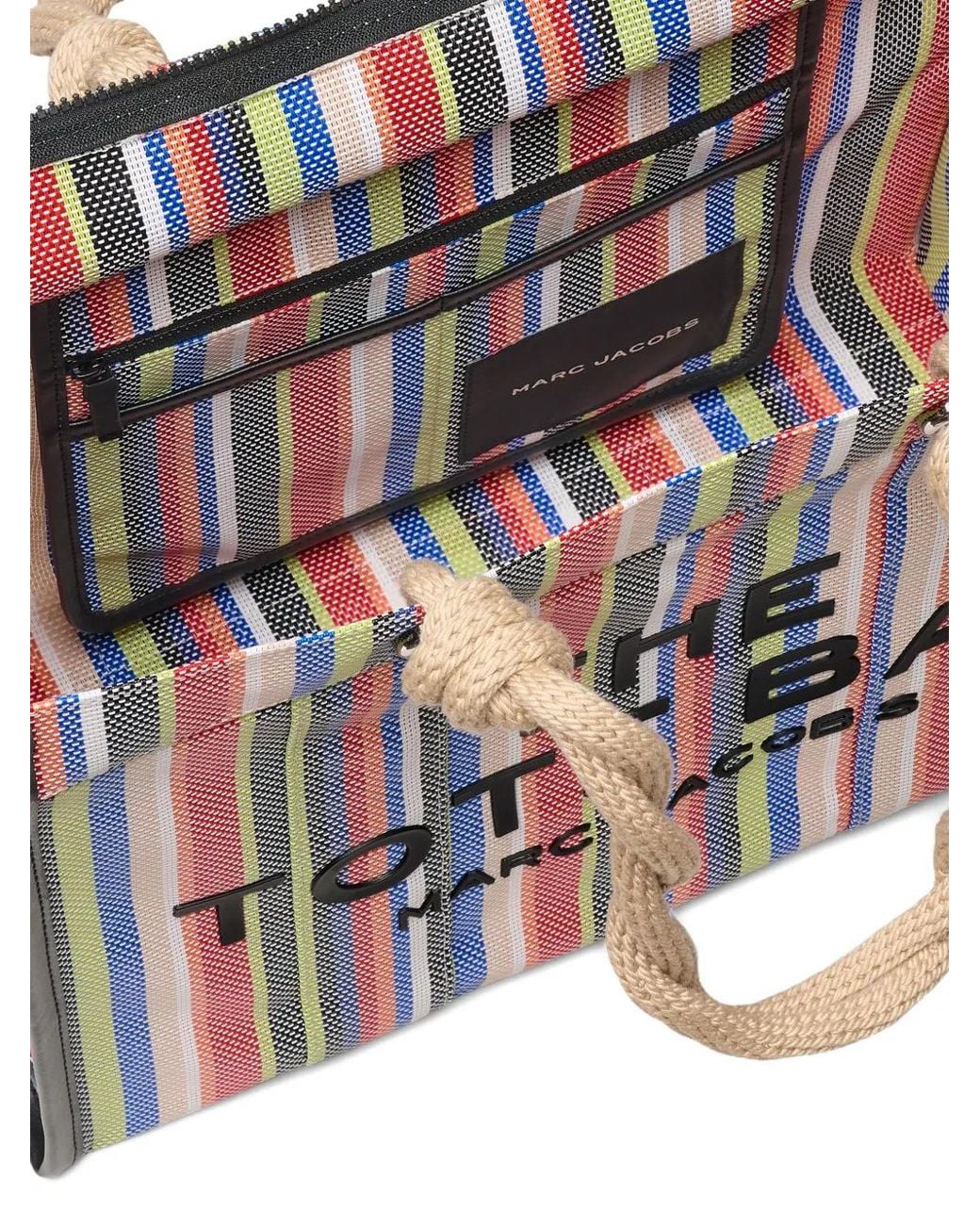 Marc Jacobs Red Large The Stripe Mesh Tote Bag