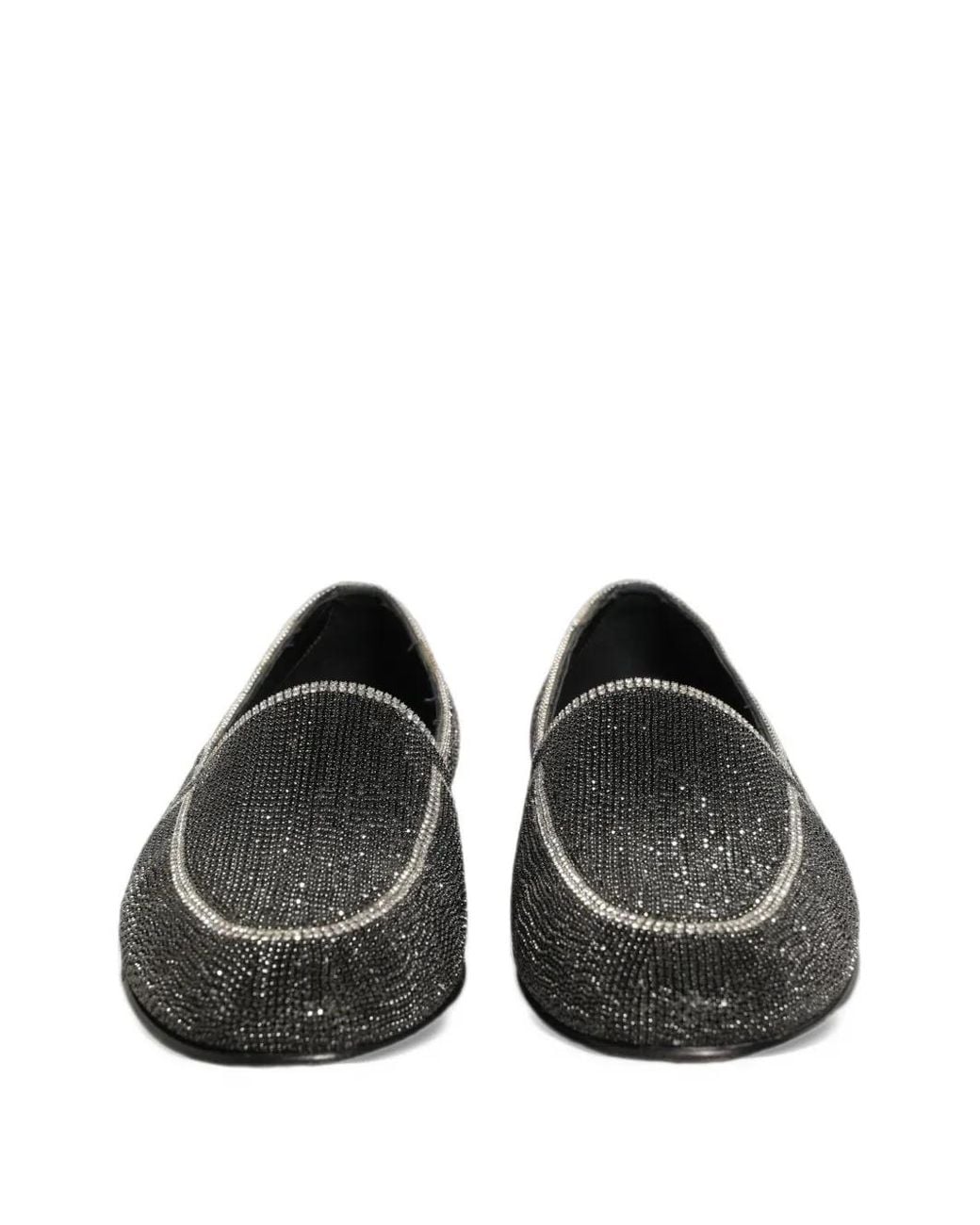 Dolce & Gabbana White Crystal-Embellished Loafers for men