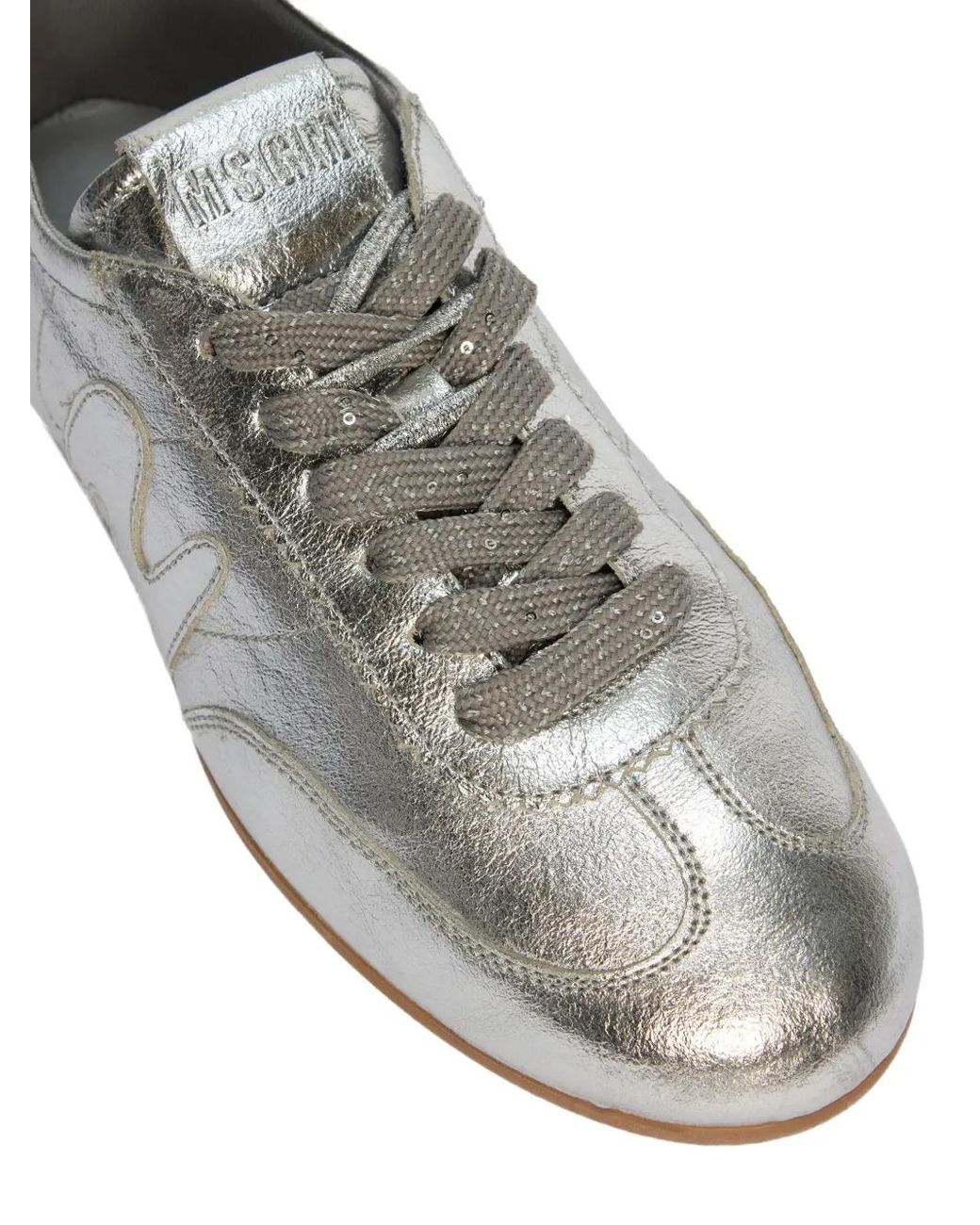 MSGM White Lace-Up Sneakers