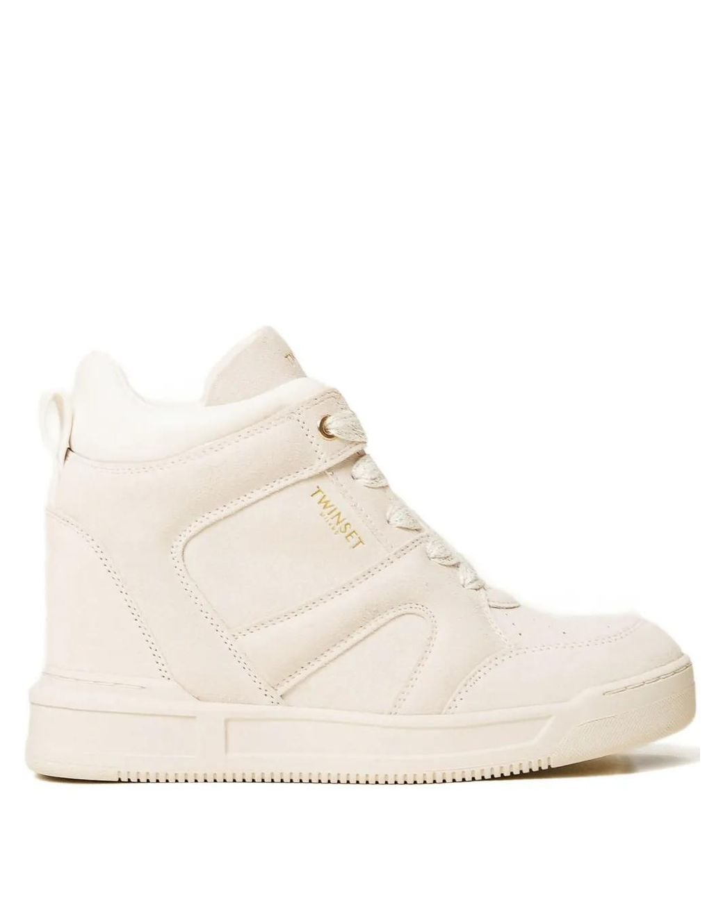 Twinset Natural Suede Sneakers