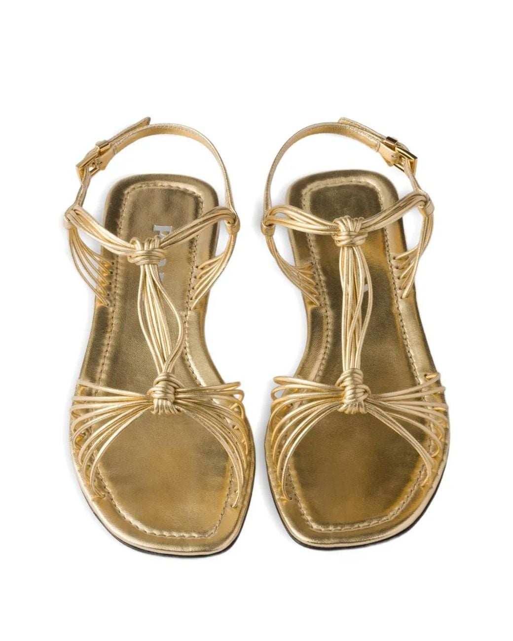 Prada Natural Flache Sandalen