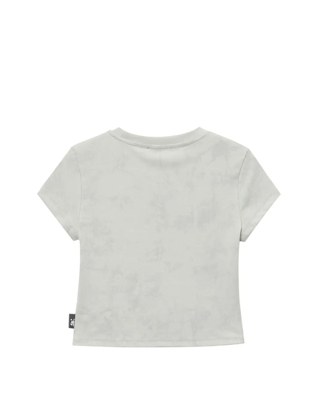 Mini Cream Gray Round Neck T-Shirt