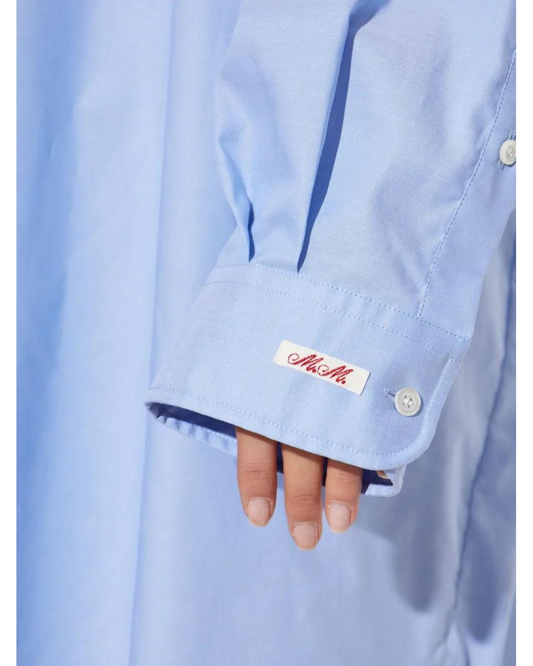 Maison Margiela Blue Balloon-Sleeve Cotton Shirt