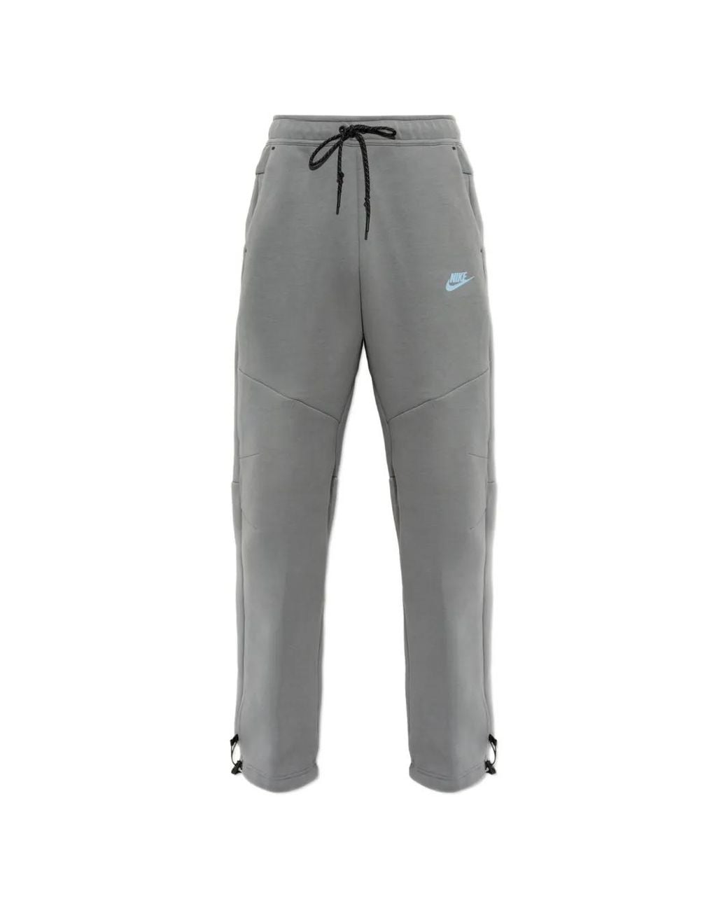 Nike Gray Logo-Print Drawstring Track Pants for men
