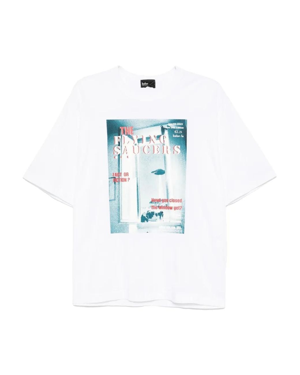 Kolor Blue Graphic-Print T-Shirt for men