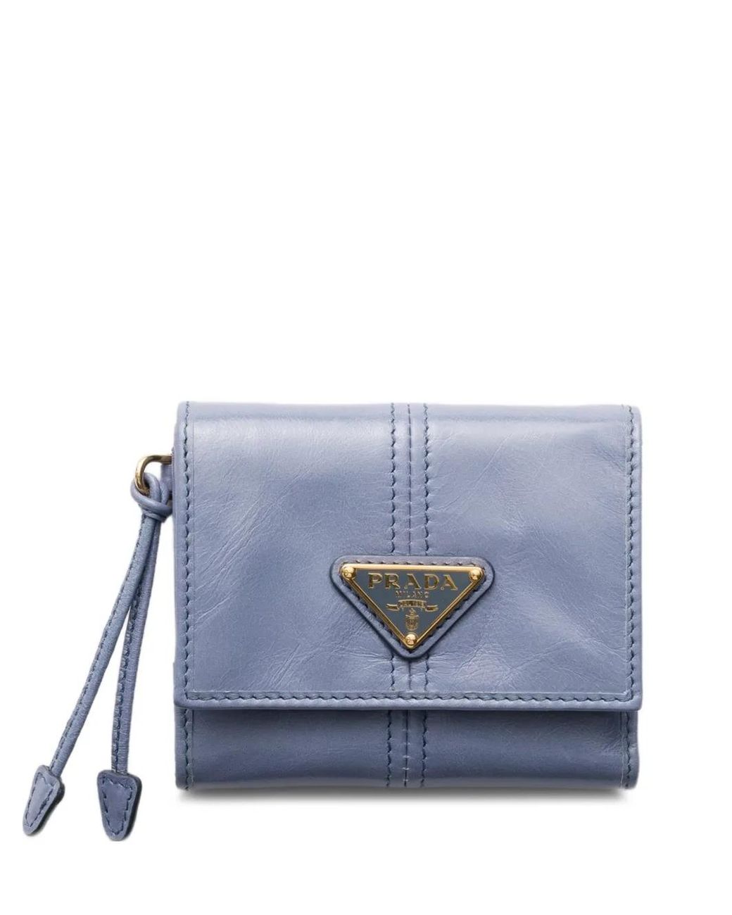 Prada Blue Small Leather Wallet