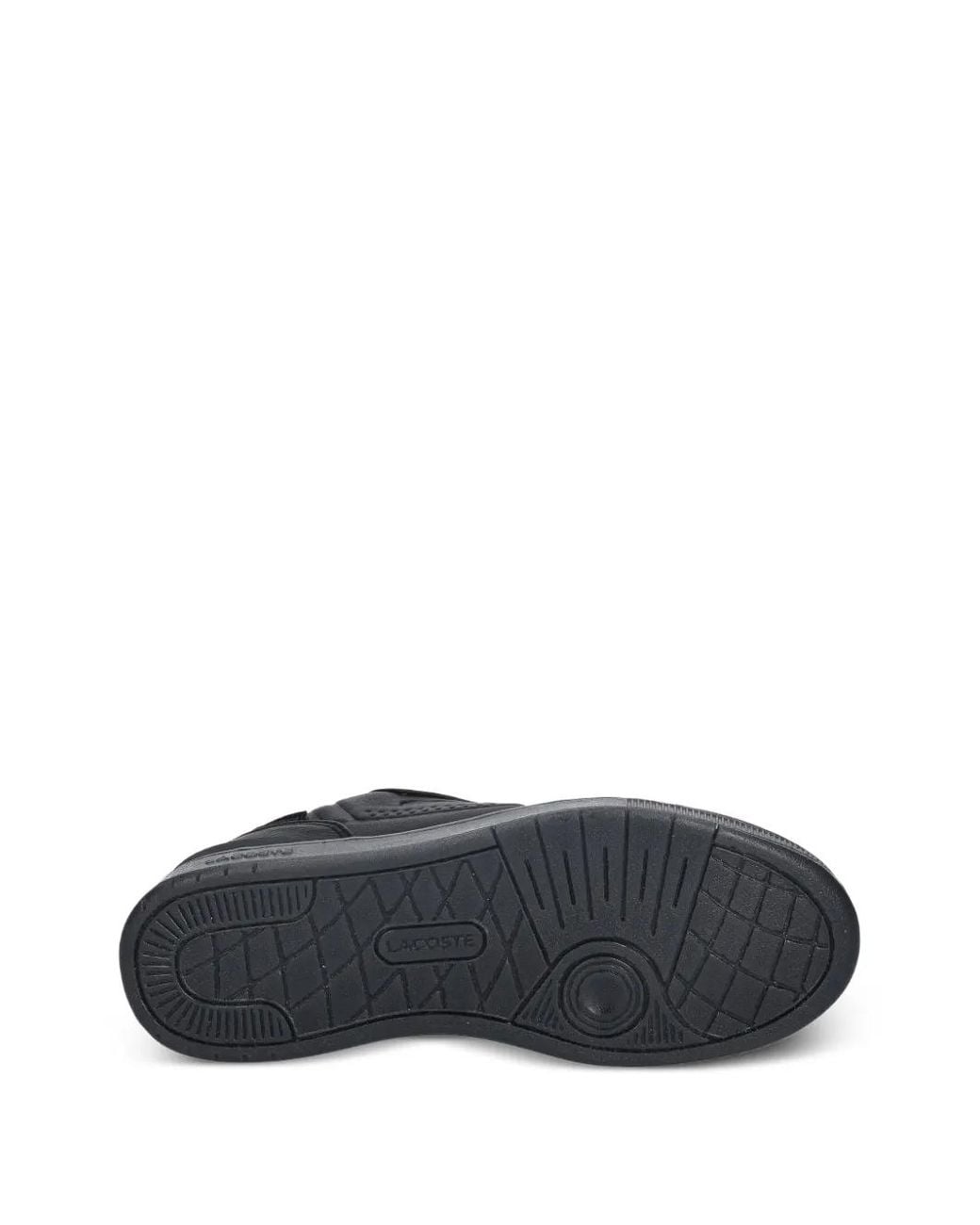 Lacoste Black T-Clip Shield Embossed-Logo Sneakers for men