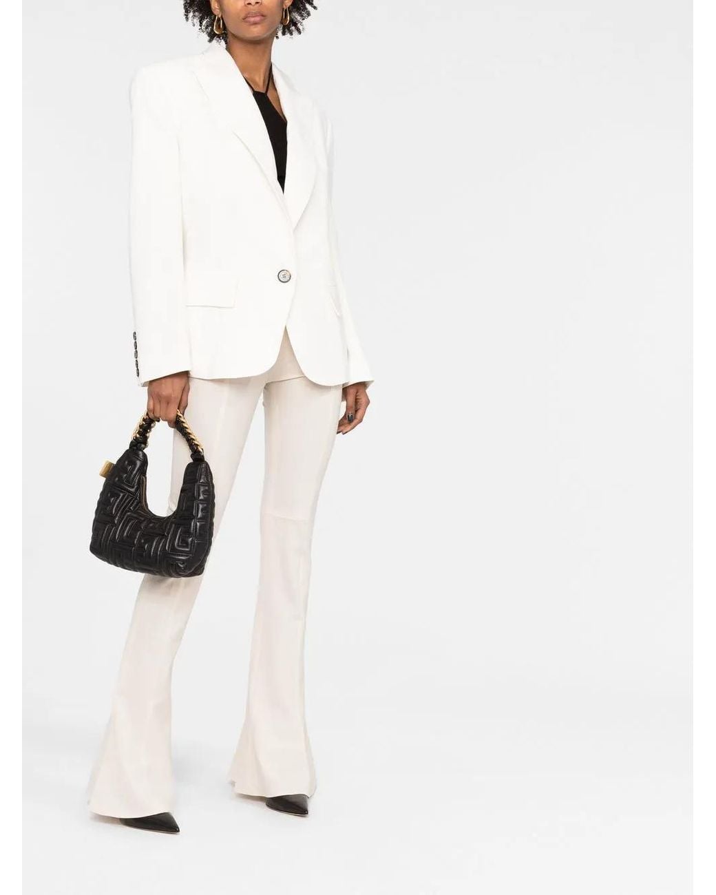 Alexandre Vauthier White Single-Breasted Blazer