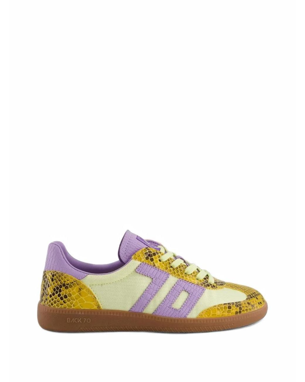 Back 70 Yellow Ghost Snake-Effect Sneakers
