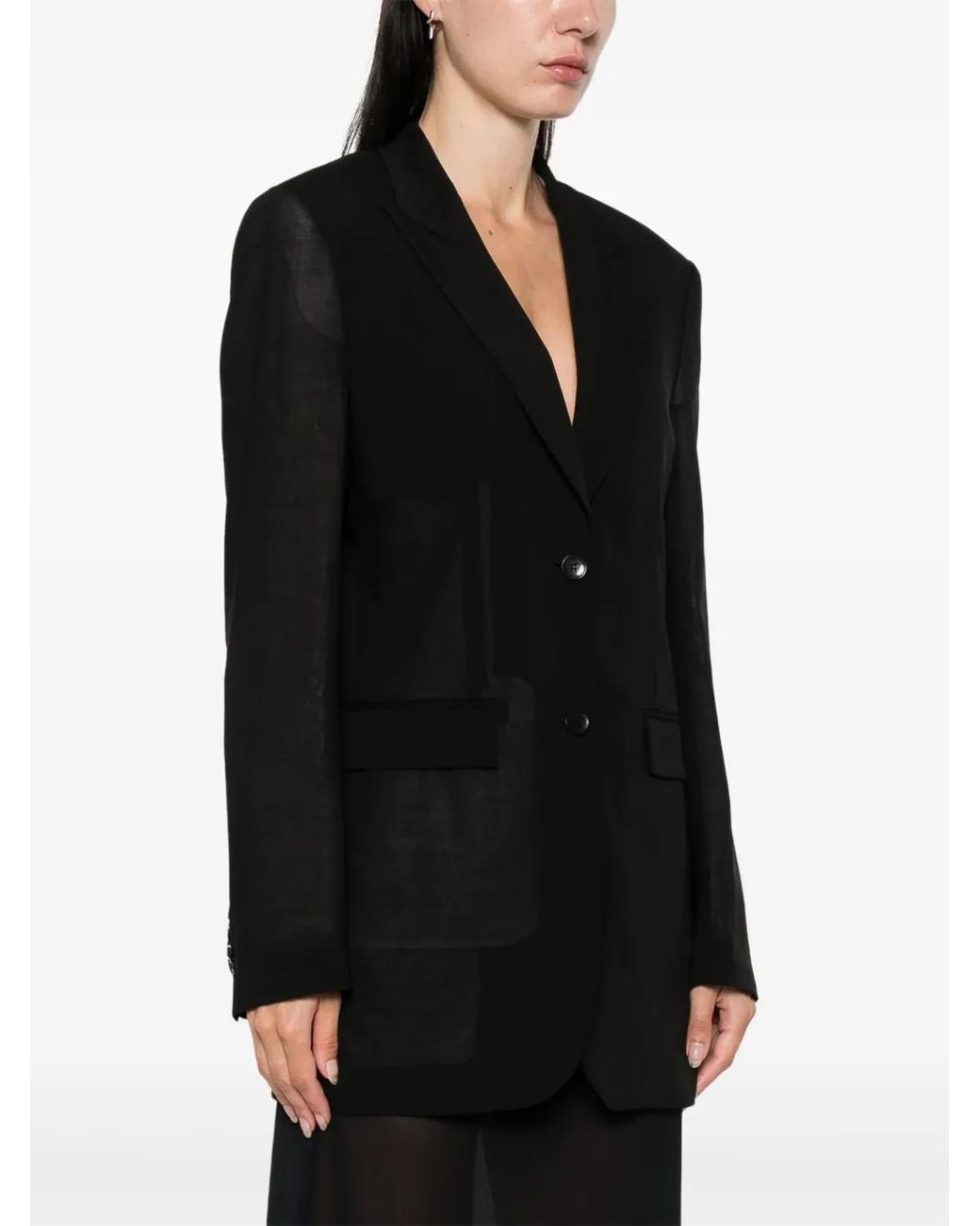 Blumarine Black Wool Single-Breasted Blazer