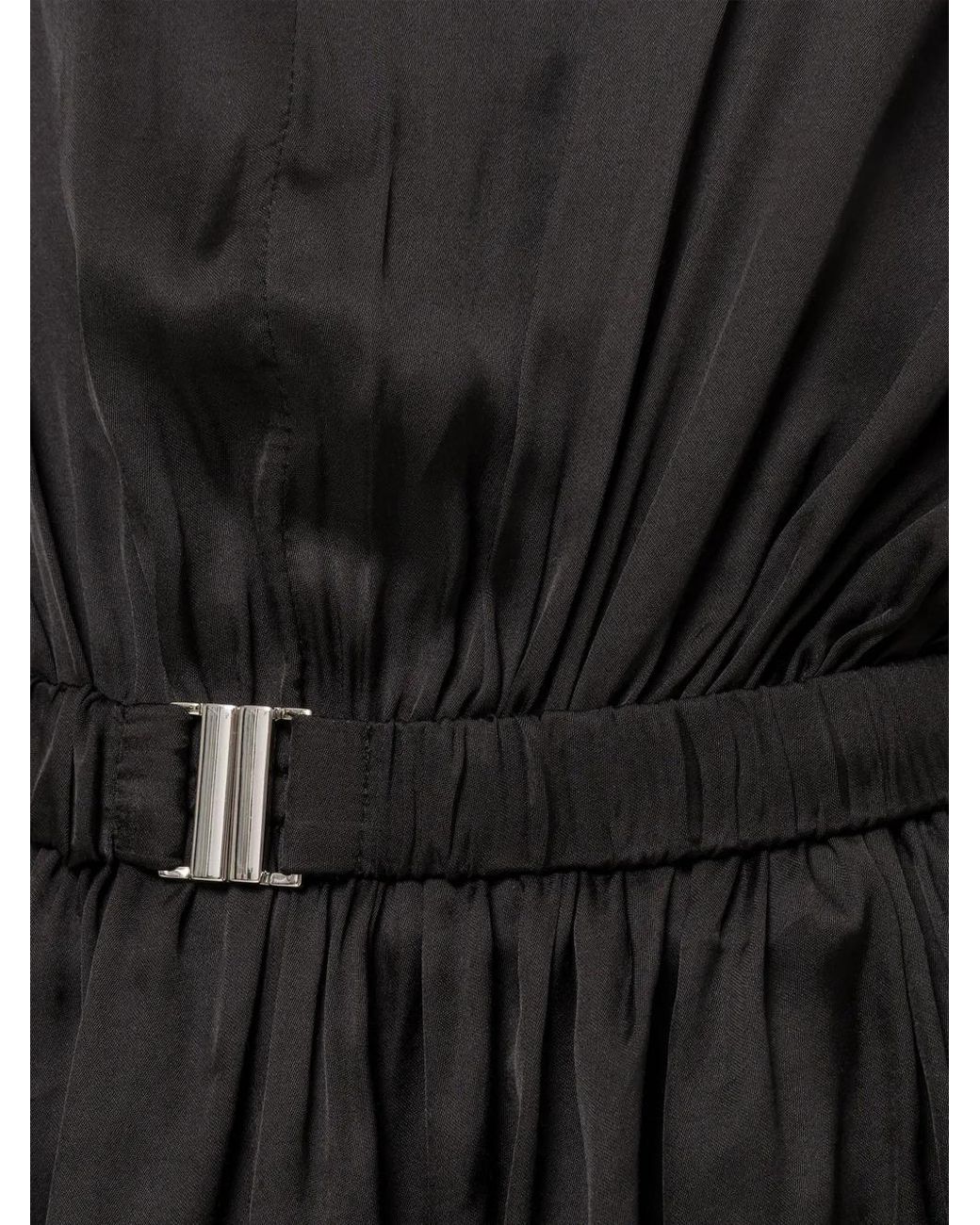 Nissa Black Belted Viscose Top