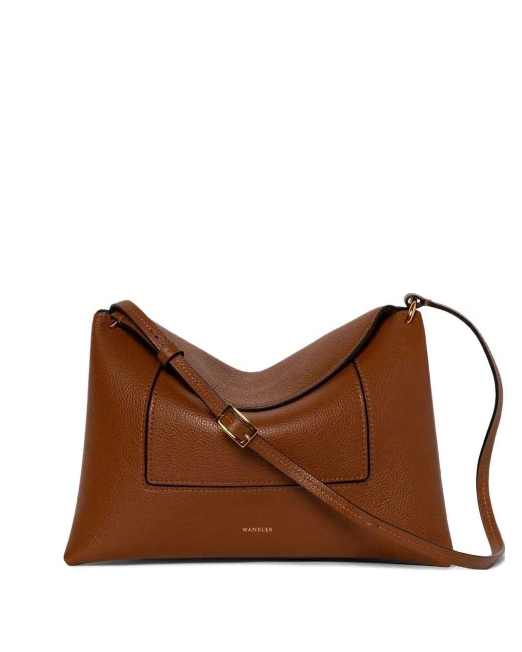 Wandler Brown Penelope Slouch Flap Shoulder Bag