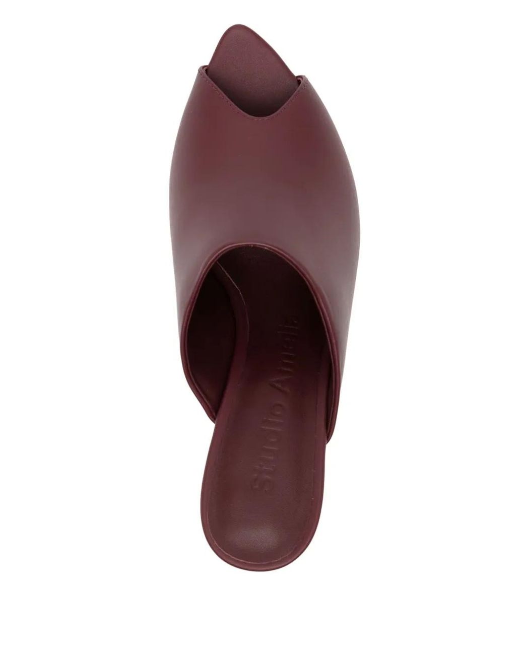 STUDIO AMELIA Brown Helix Leather Heeled Sandals