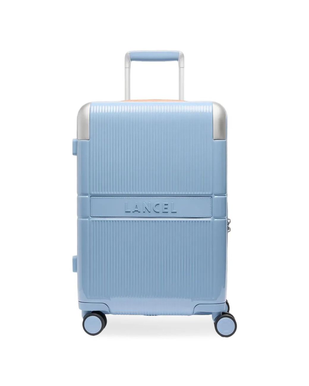 Lancel Blue Ribbed Logo-Detail Suitcase