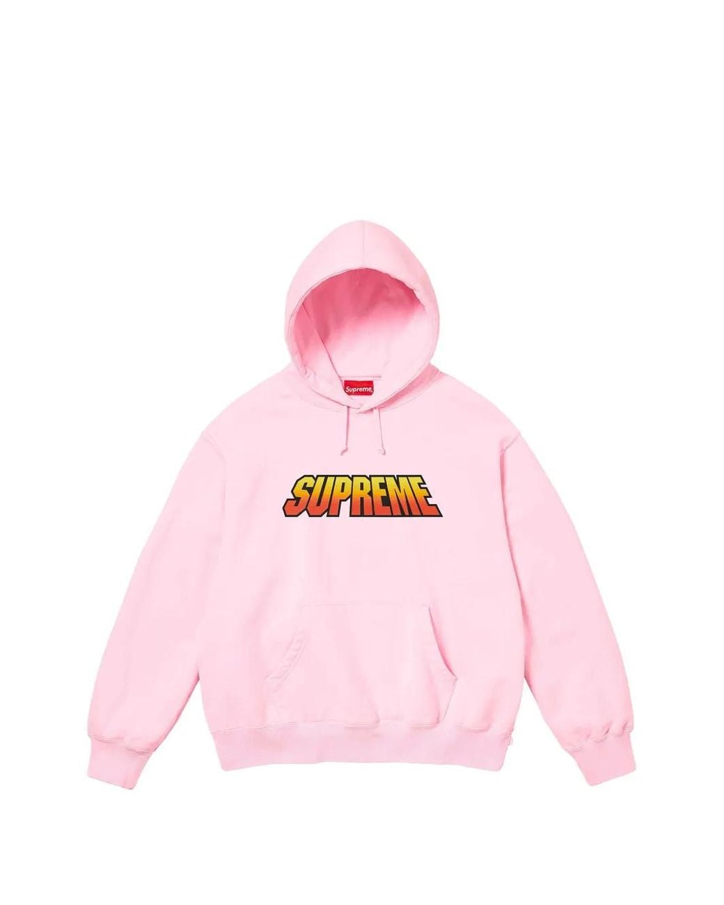 Supreme Pink Gradient Logo-Print Hoodie for men