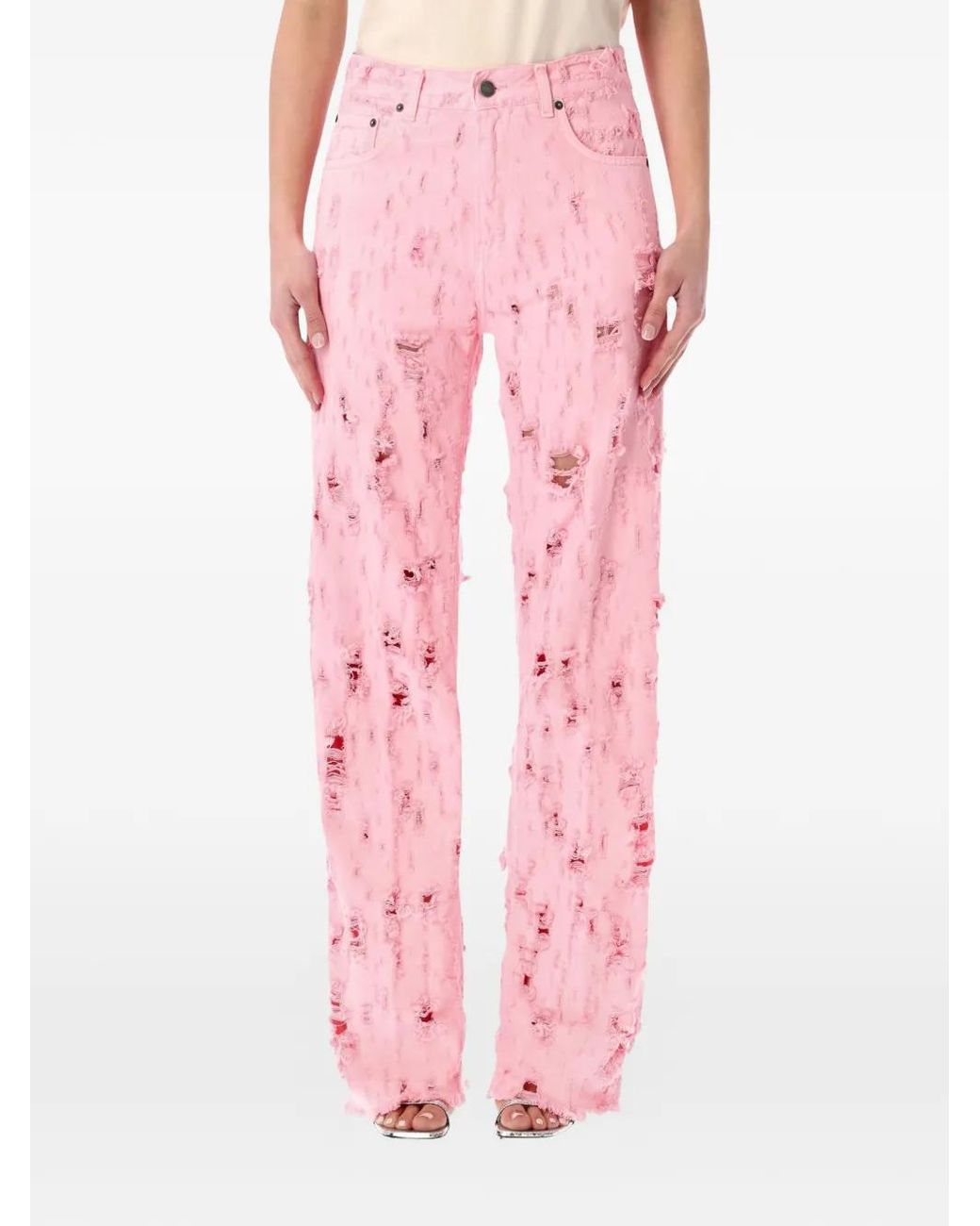 Haikure Pink Bethany Destroyed Jeans