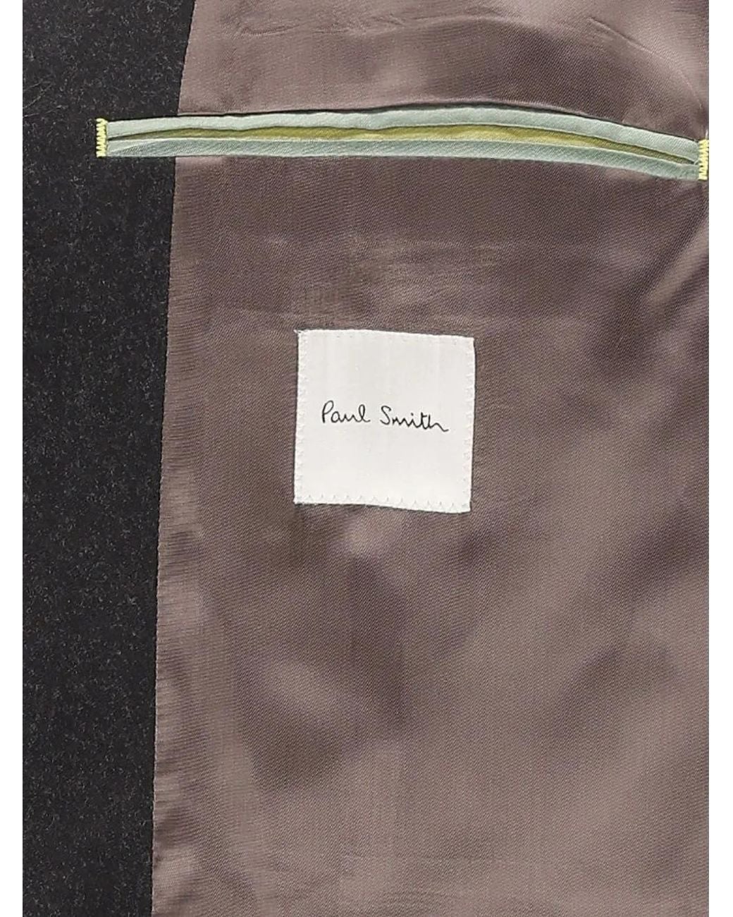 Paul Smith Black Charcoal Wool-Cashmere Flannel Double-Breasted Blazer for men
