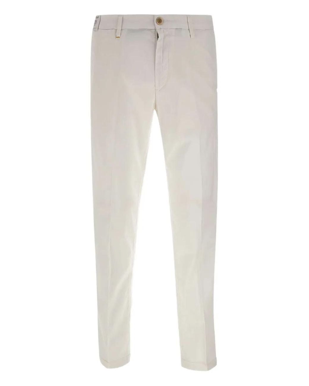 Re-hash White Logo Button Chinos Trousers for men