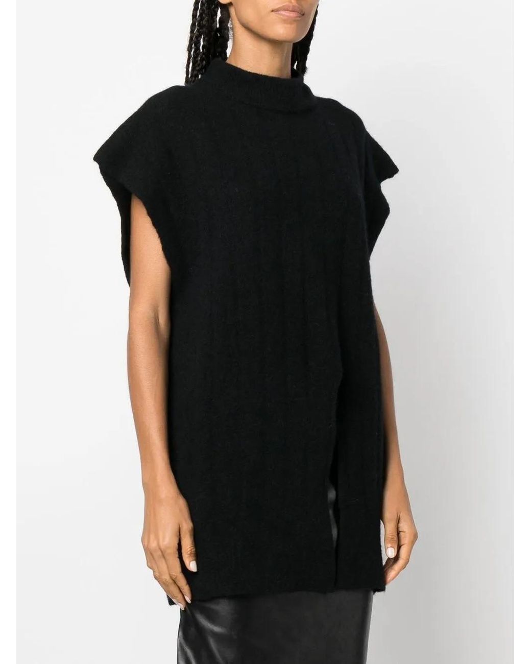 Rus Black Mock-Neck Knit Jumper