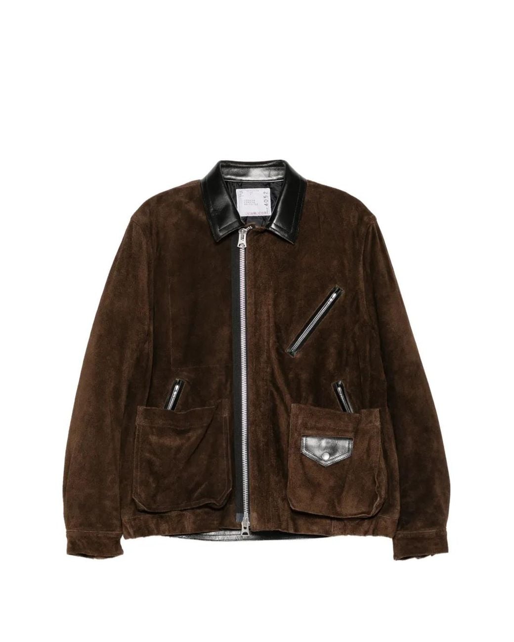 Sacai Brown Suede Blouson for men