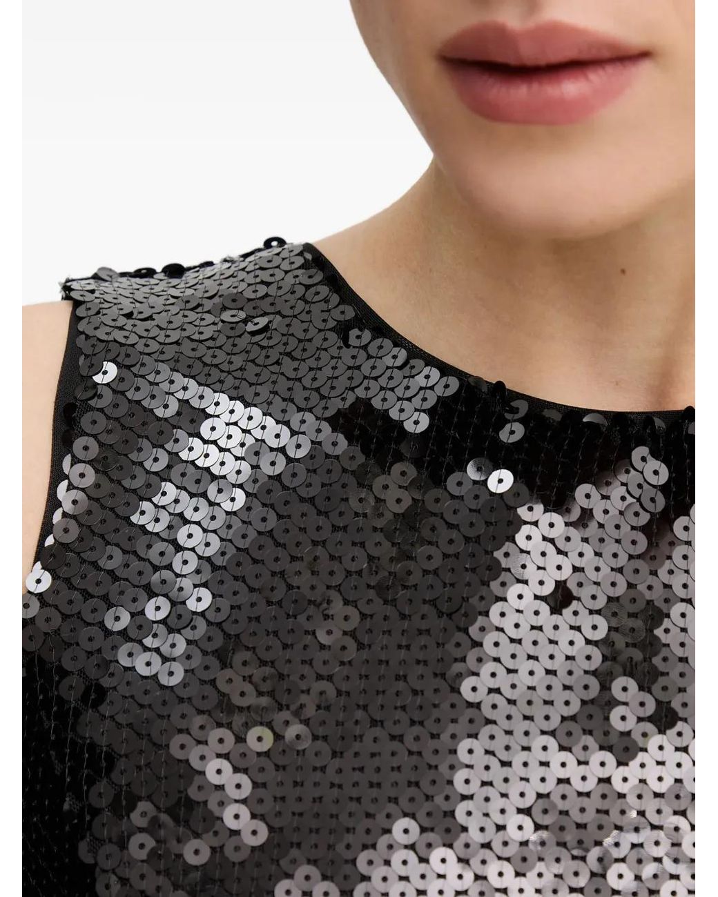 Bardot Black Portia Sequin Open Back Dress