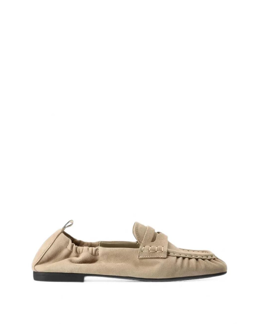 COPENHAGEN White Suede Slip-On Loafers