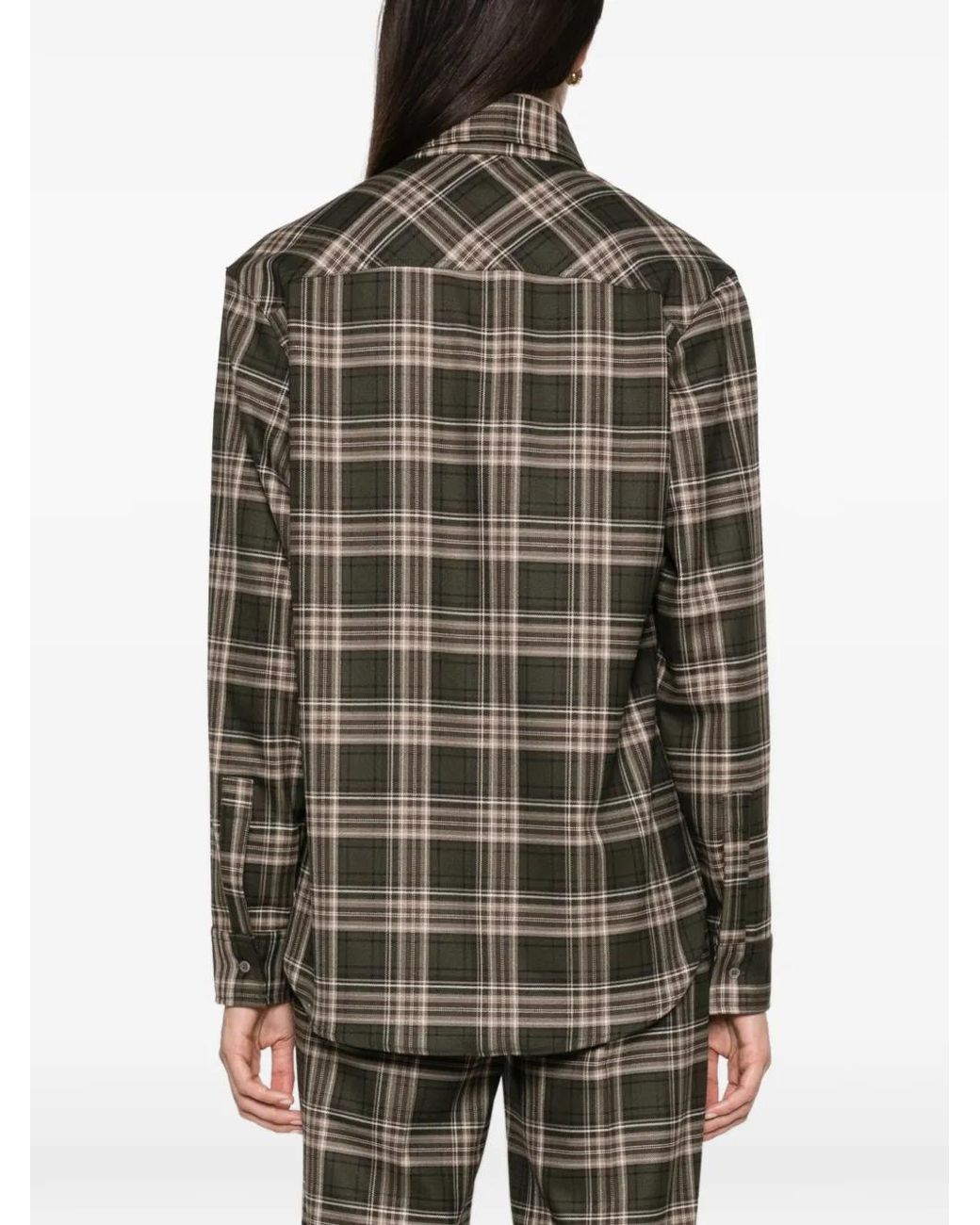 NINA 14.7 Multicolor Check-Pattern Flap-Pocket Shirt