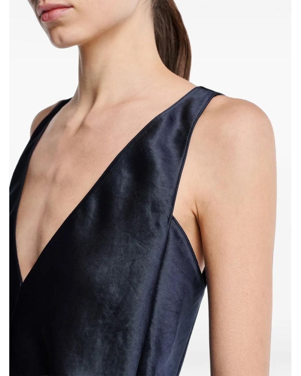 Maria McManus Blue V-Neck Blouse