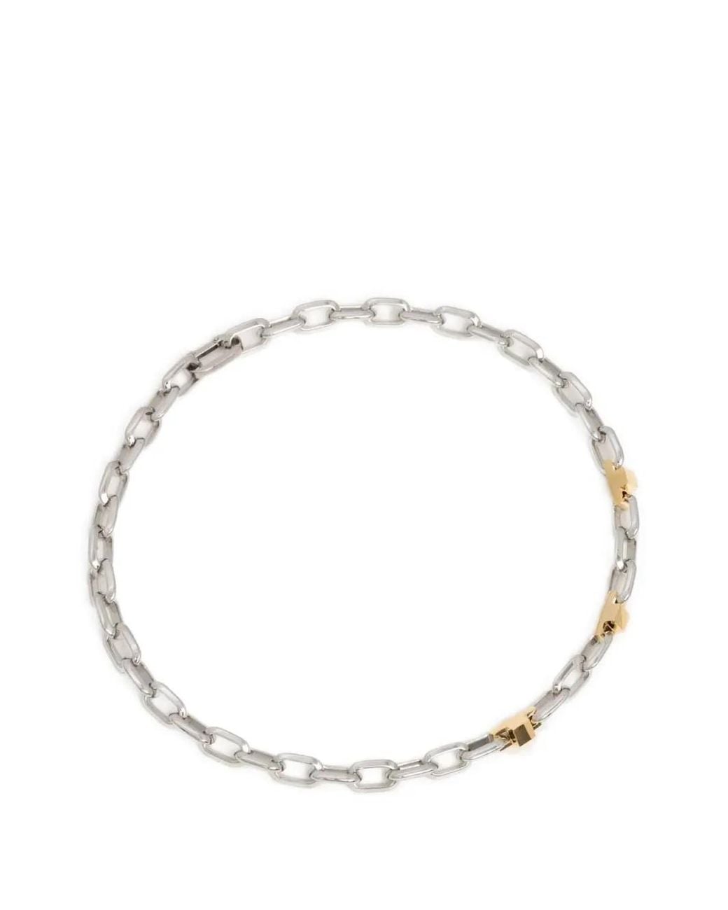 Trussardi Metallic Chain Necklace