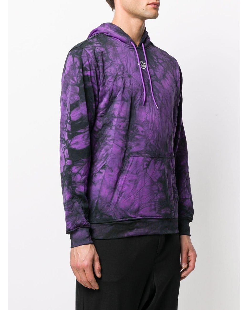 adidas Tie Dye Print Hoodie in Purple for Men | Lyst