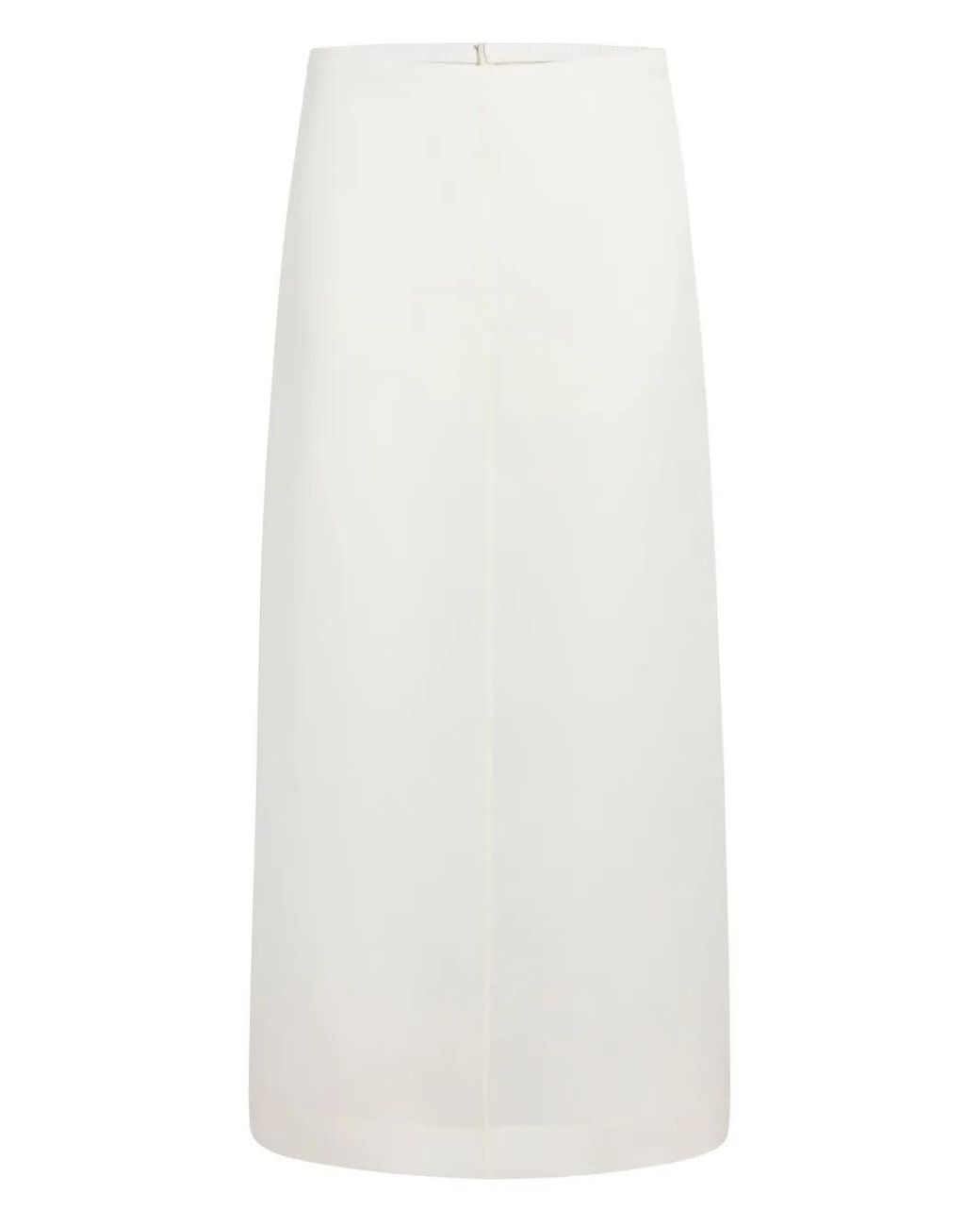 Khaite White Slit Skirt