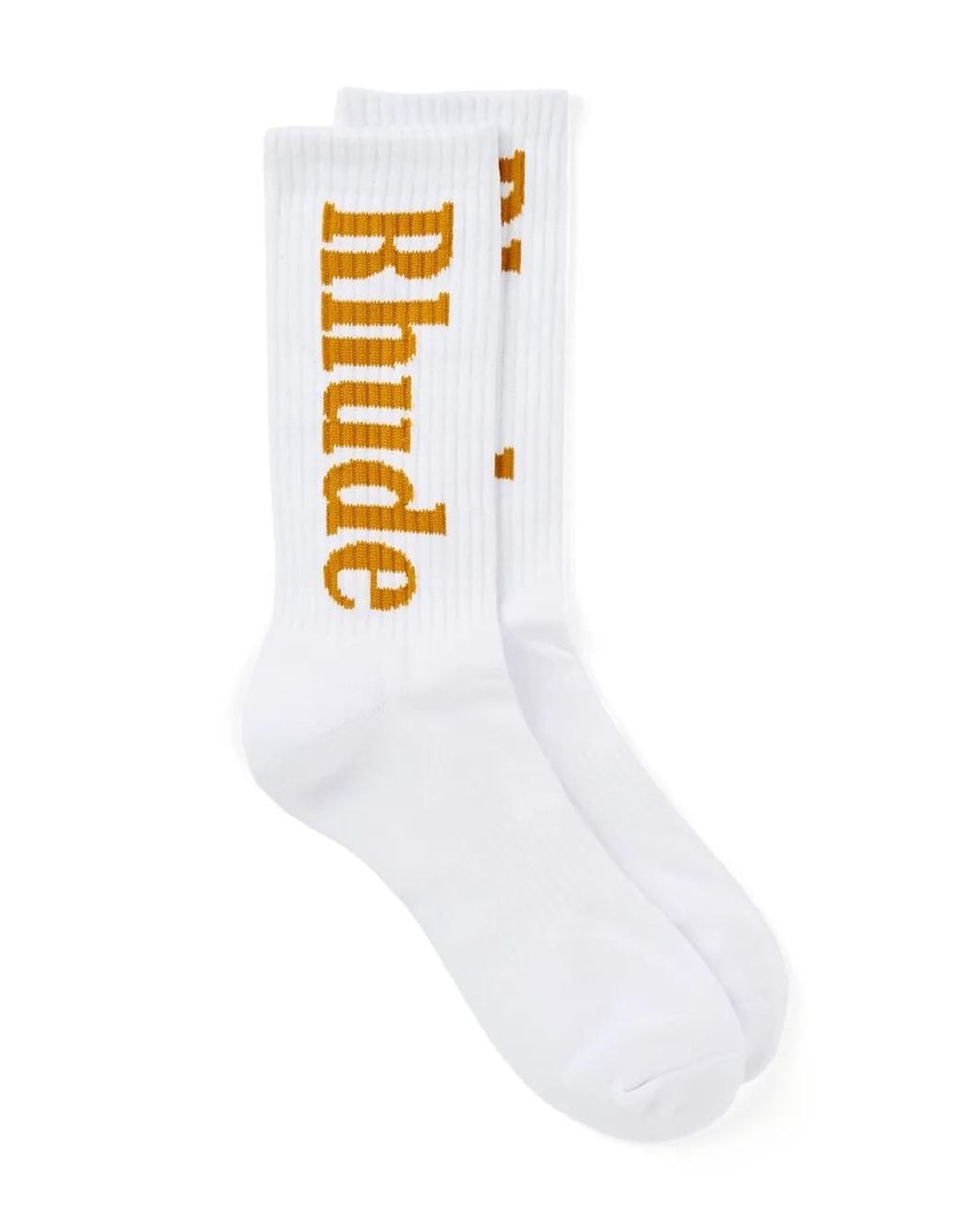 Rhude White Chaussettes À Logo Imprimé for men