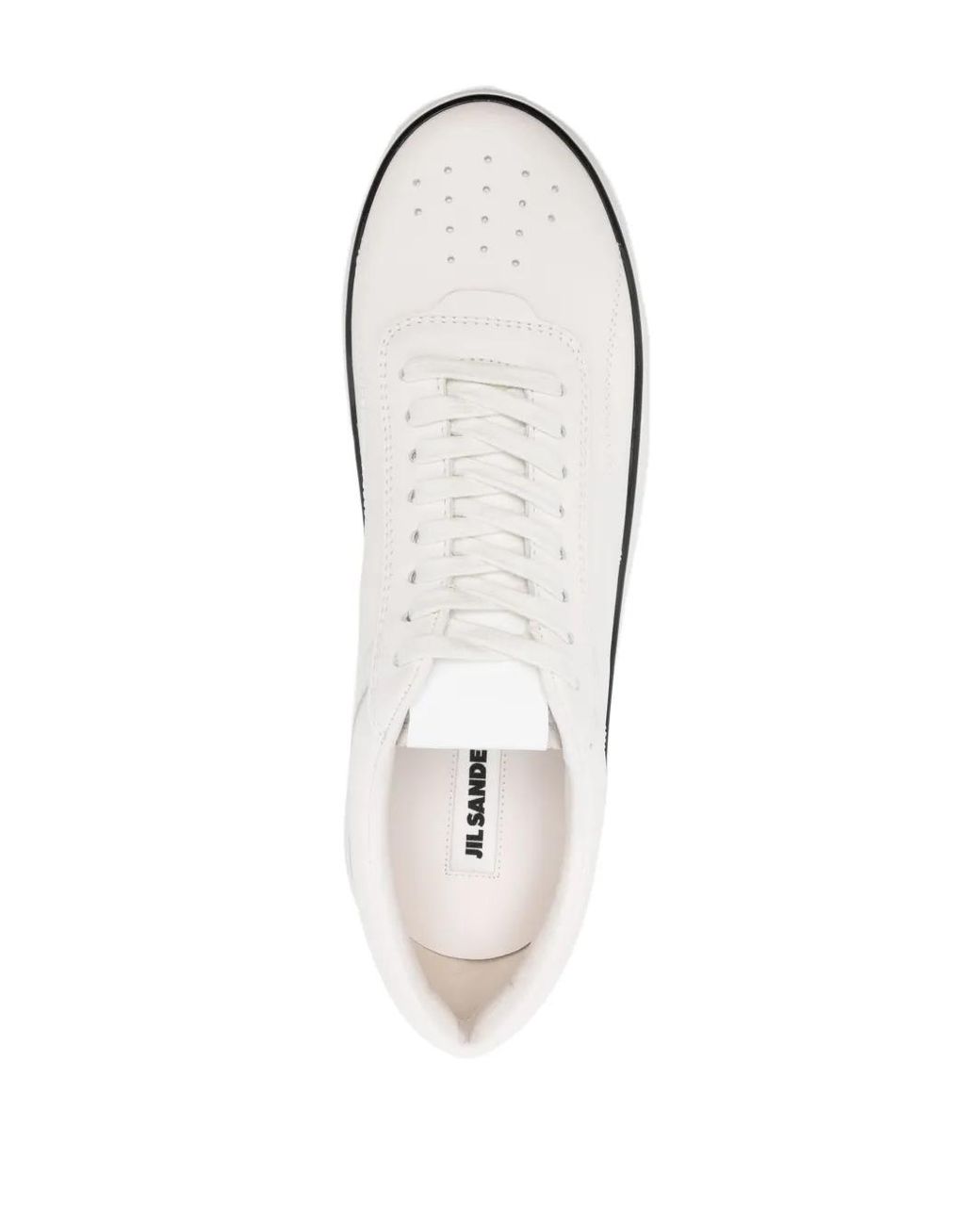 Jil Sander White Leather Sneakers for men