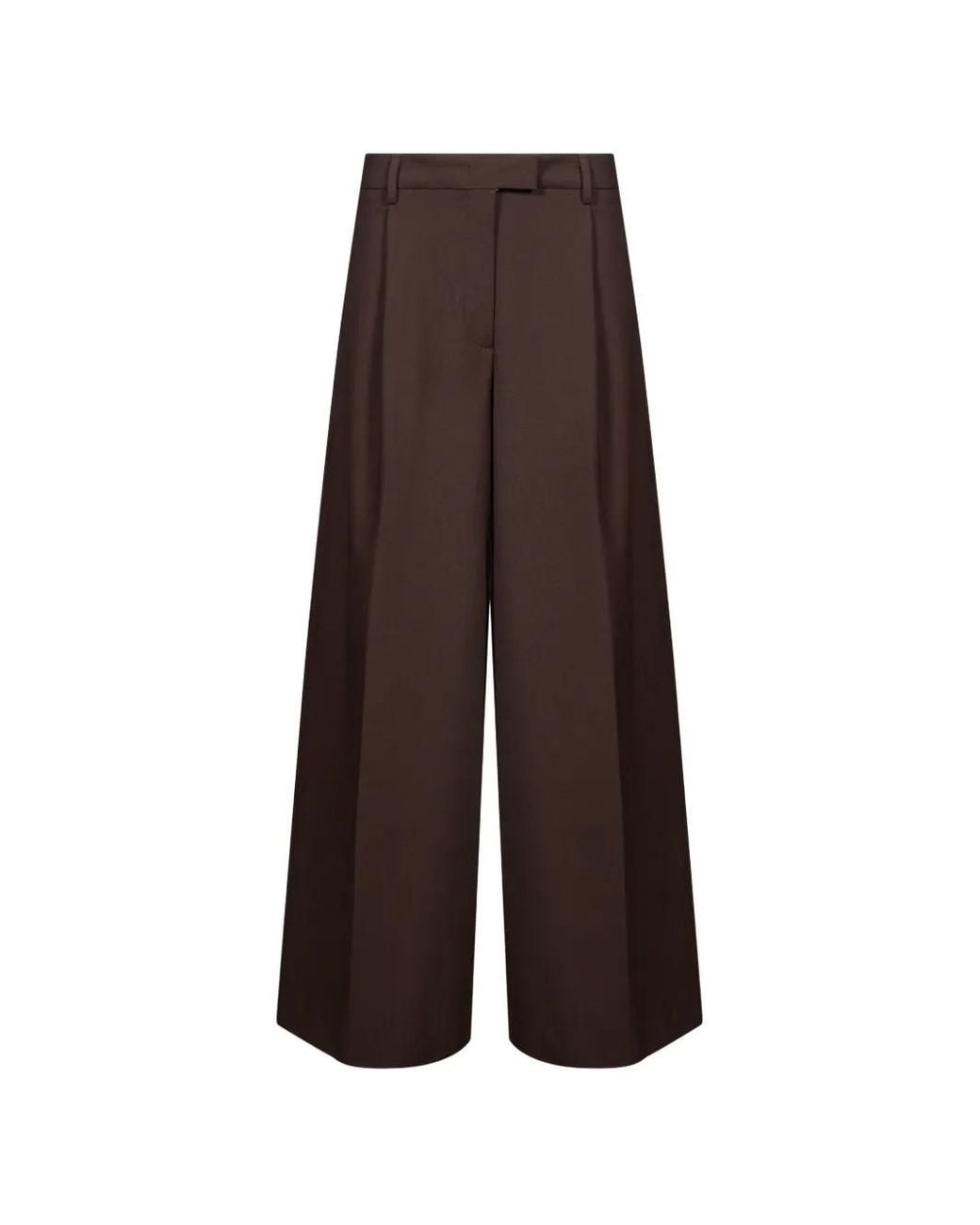 Thelatest Brown Deva Pleated Wide-Leg Trousers