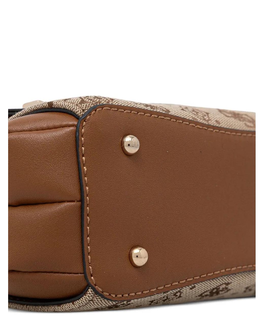 Guess Brown Melinda Pattern Chain Tote Bag