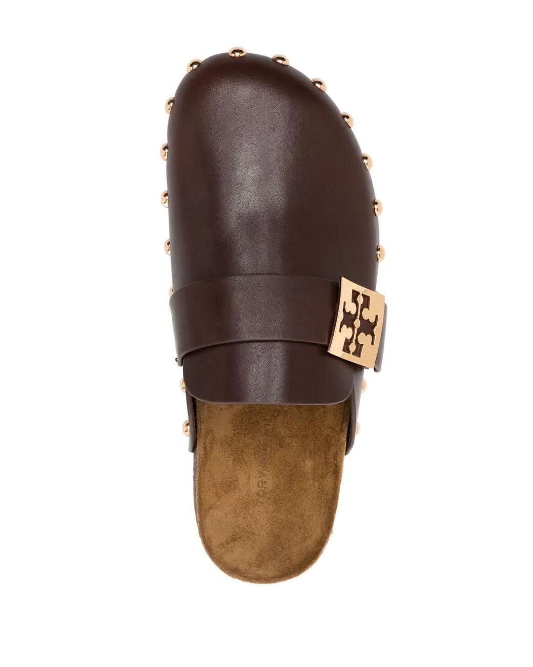 Tory Burch Brown Mellow Studded Mules
