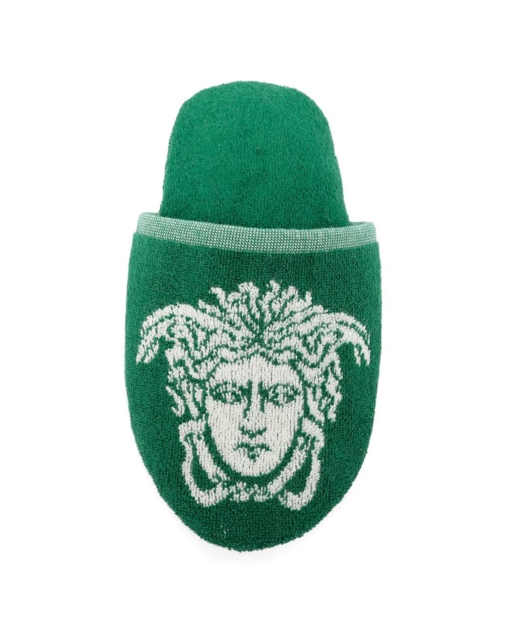 Versace Green Medusa-Motif Slippers