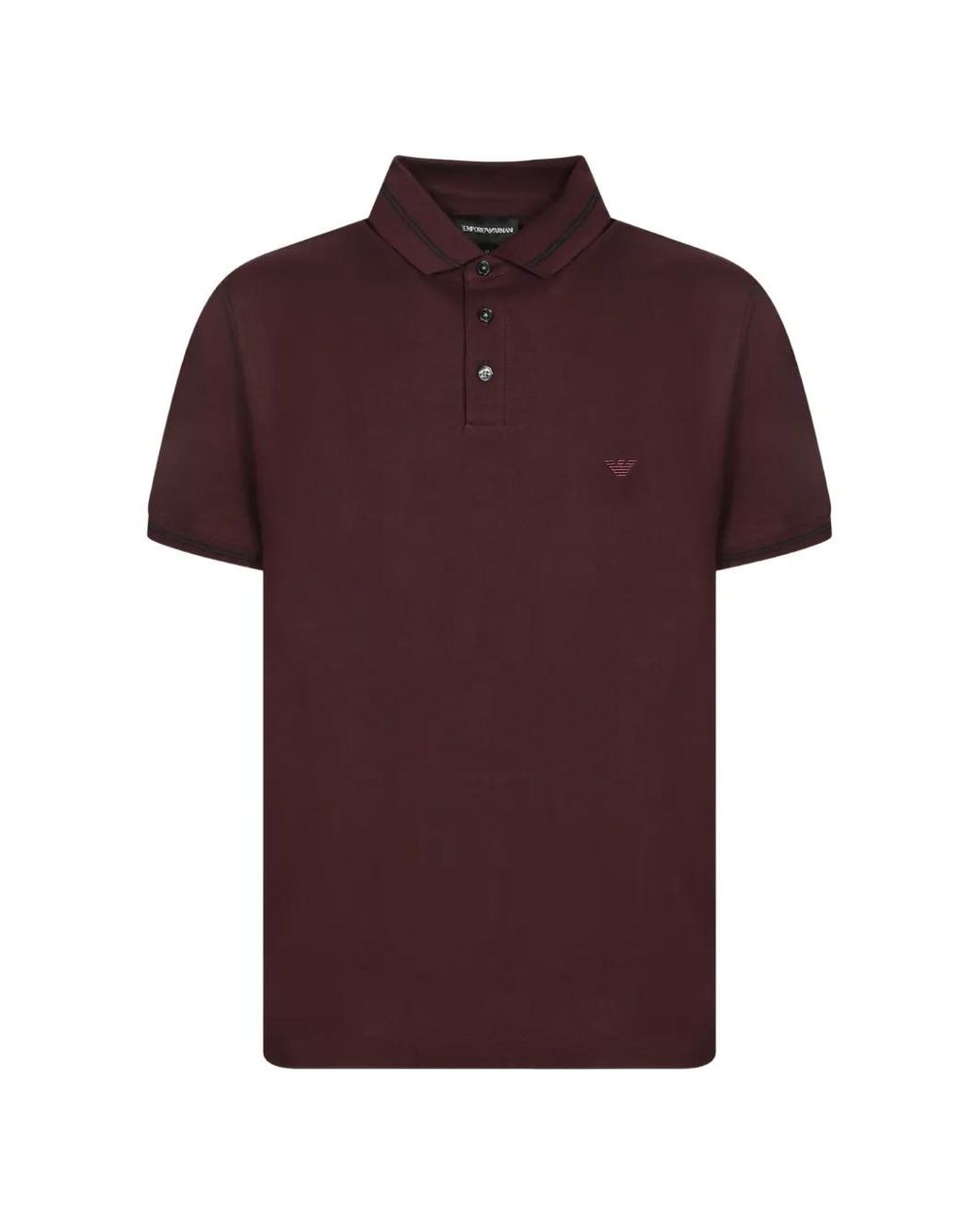 Emporio Armani Piqué Polo With Embroidered Logo for men