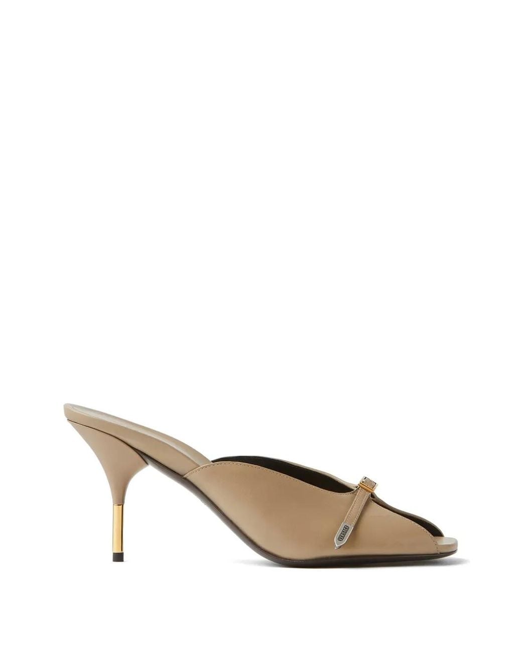 Versace Natural Nyx Leather Mules 80Mm