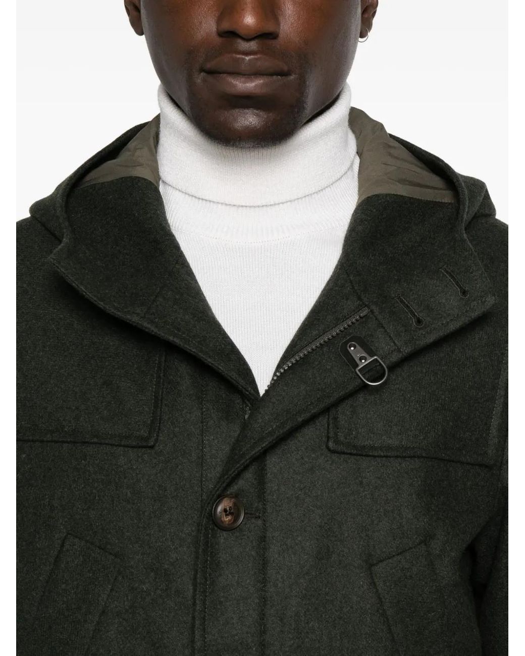 Fay Gray Patch-Pocket Single-Breasted Coat for men